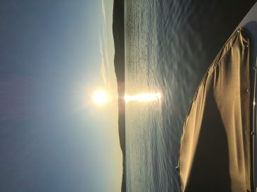 Couché de soleil sur le lac